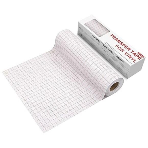 Clear Vinyl Transfer Paper Tape Roll-12 x 50 FT w/Alignment Grid - Picture 7 of 7